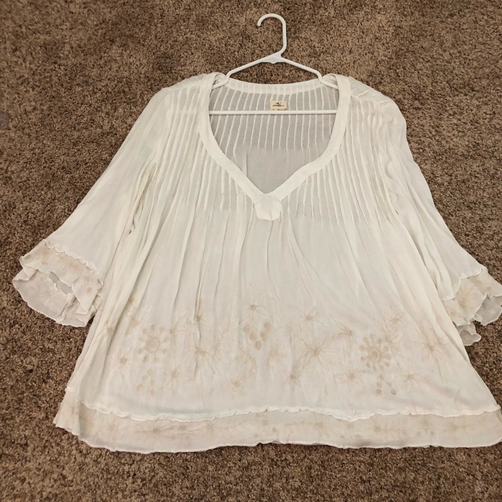 O’Neill White, Flowy Beach Top